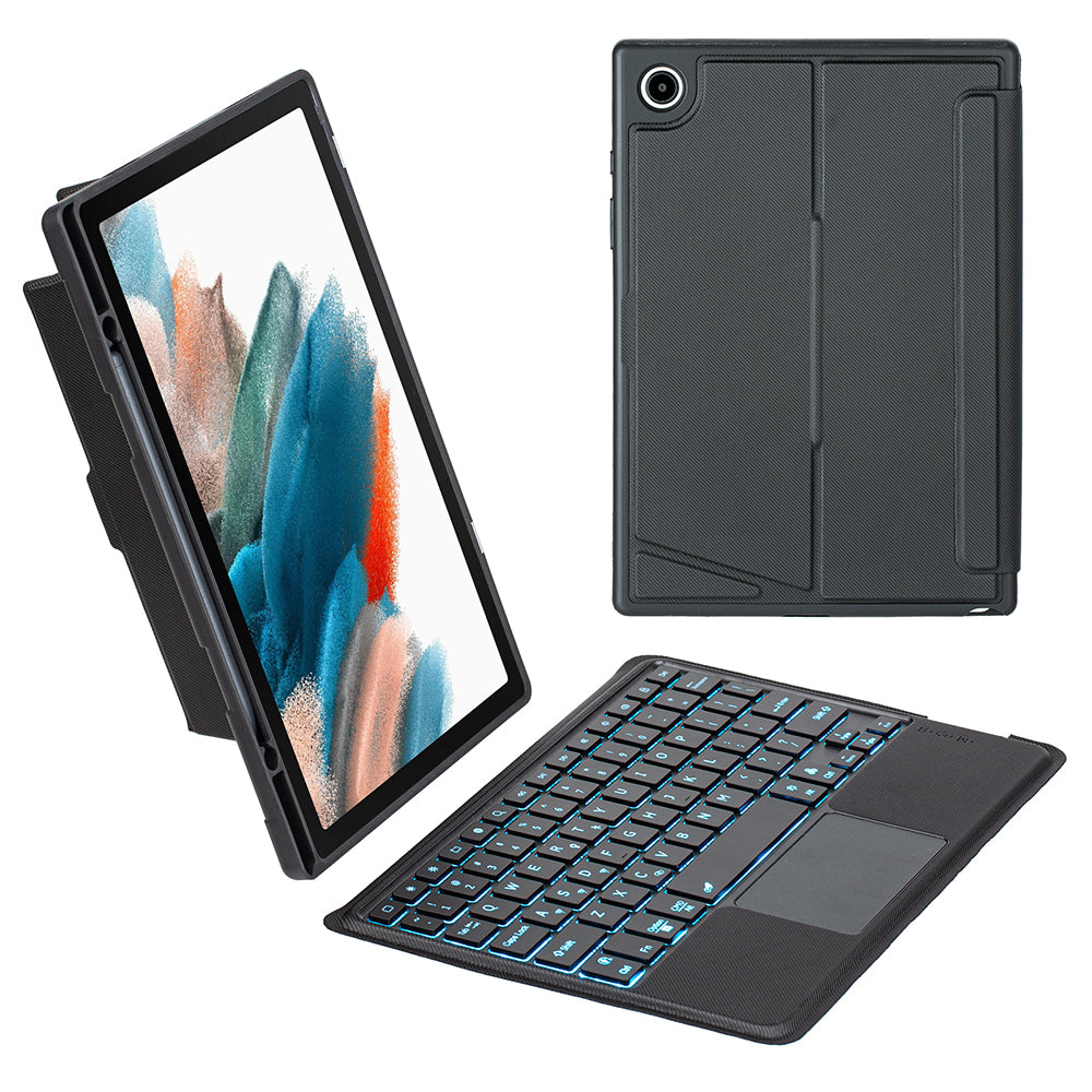 TA08B-AS for Samsung Galaxy Tab A8 10.5 (2022) / A8 10.5 (2021) 2 in 1 Bluetooth Keyboard Smart Tablet Case Stand with Pen Holder / Touchpad TA08B-AS for Samsung Galaxy Tab A8 10.5 (2022) / A8 10.5 (2021) 2 in 1 Bluetooth Keyboard Smart Tablet Case Stand with Pen Holder / Touchpad